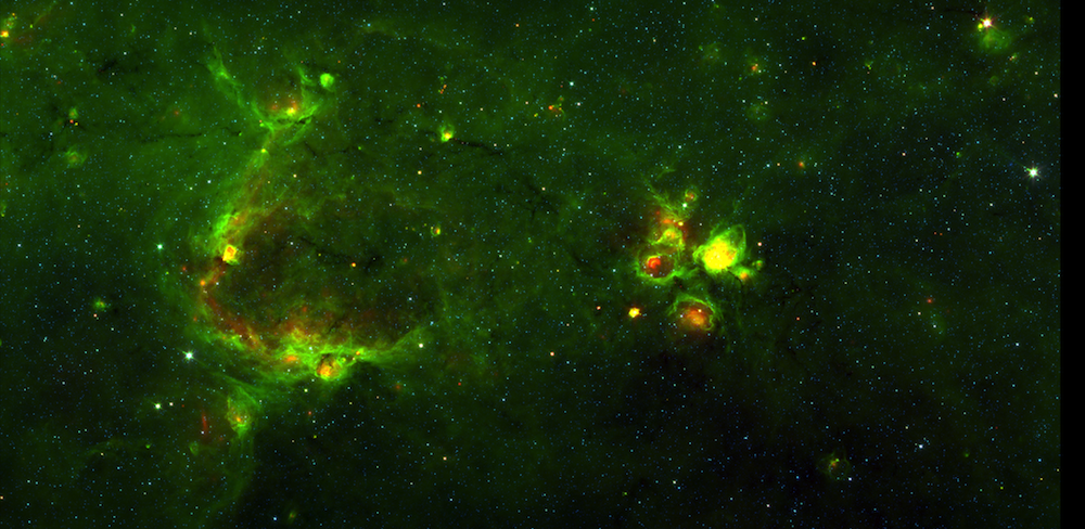 Зеленая Галактика. Изумрудный космос. Ярко зелёная Галактика. Галактика со звездами зеленая.